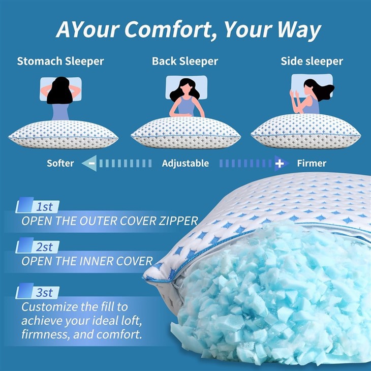 Adjustable Loft Cooling Pillow high quality