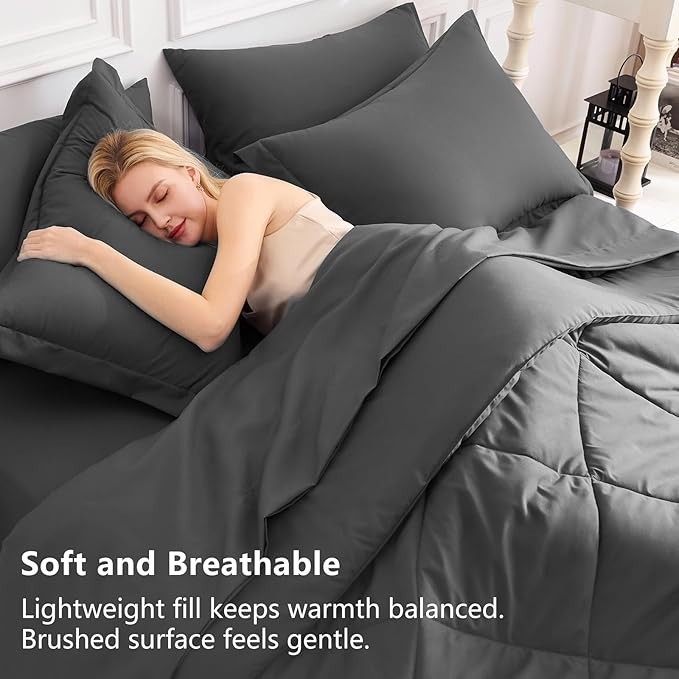 Luxury Dark Grey Queen Bedding Set best