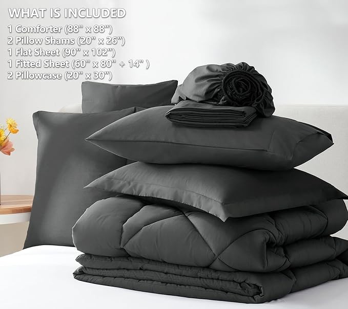 Luxury Dark Grey Queen Bedding Set high quality